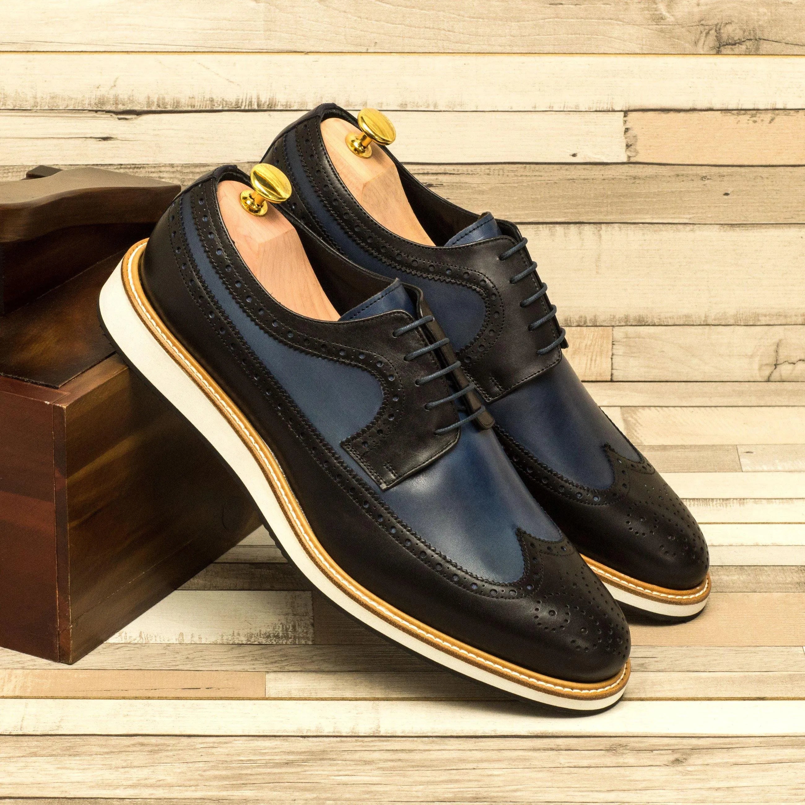 RR13 Longwing Blucher II two-toned leather dress shoes