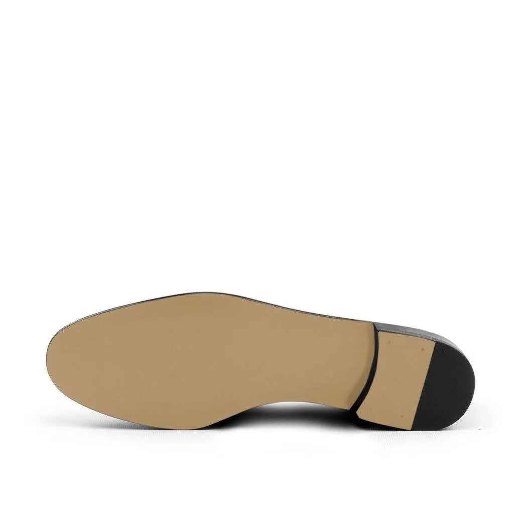 Closeup of Sheikh Wellington Slipon II upside-down dress shoe sole