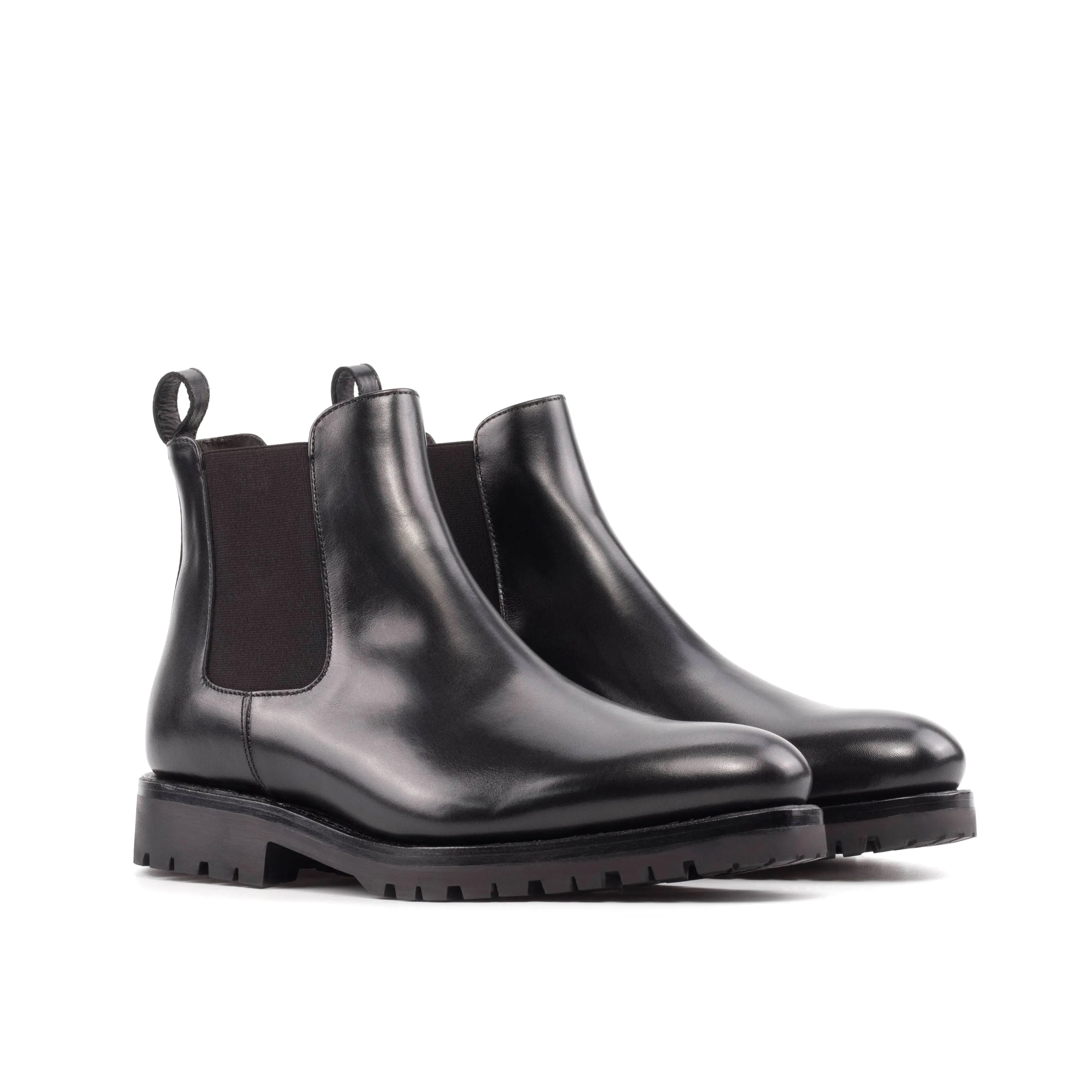 Pair of black leather Solitude Chelsea boots