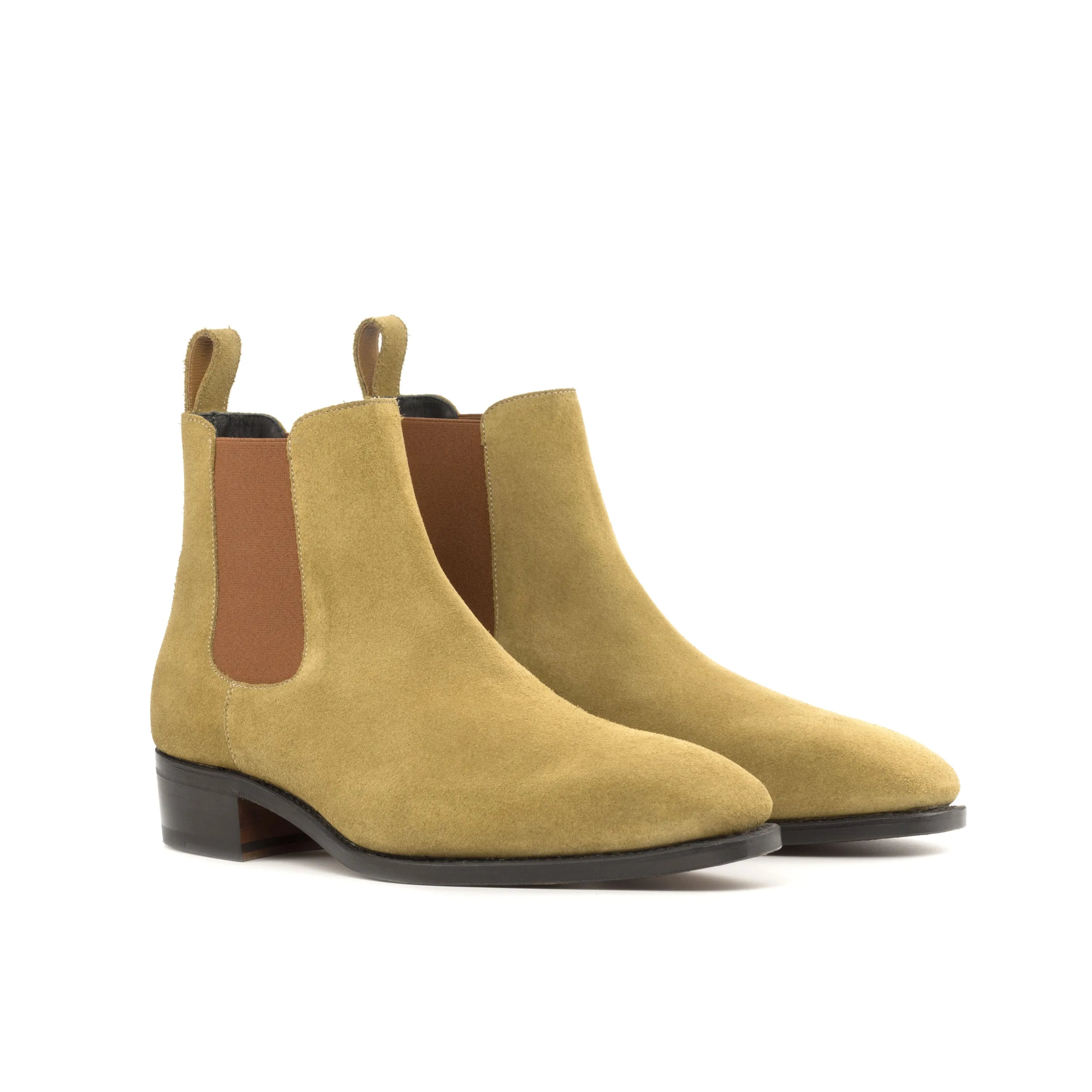 Tan suede Sovereign Chelsea Boot back view