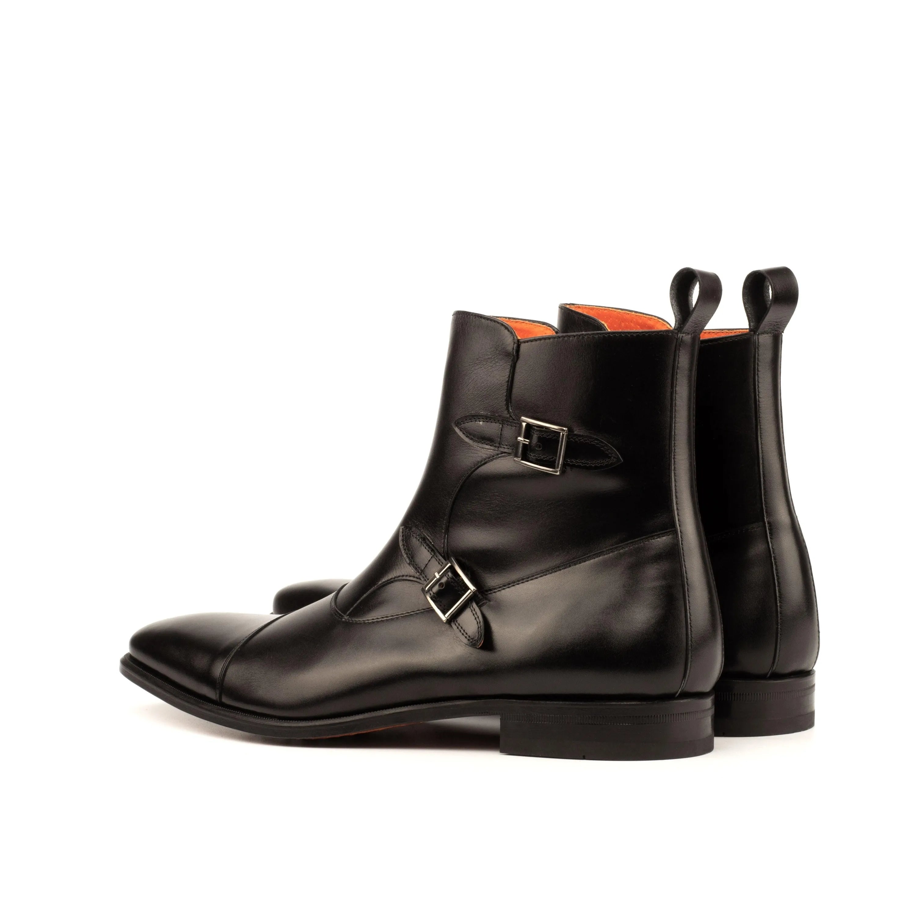 Black leather monk strap T90 Octavian Boots II