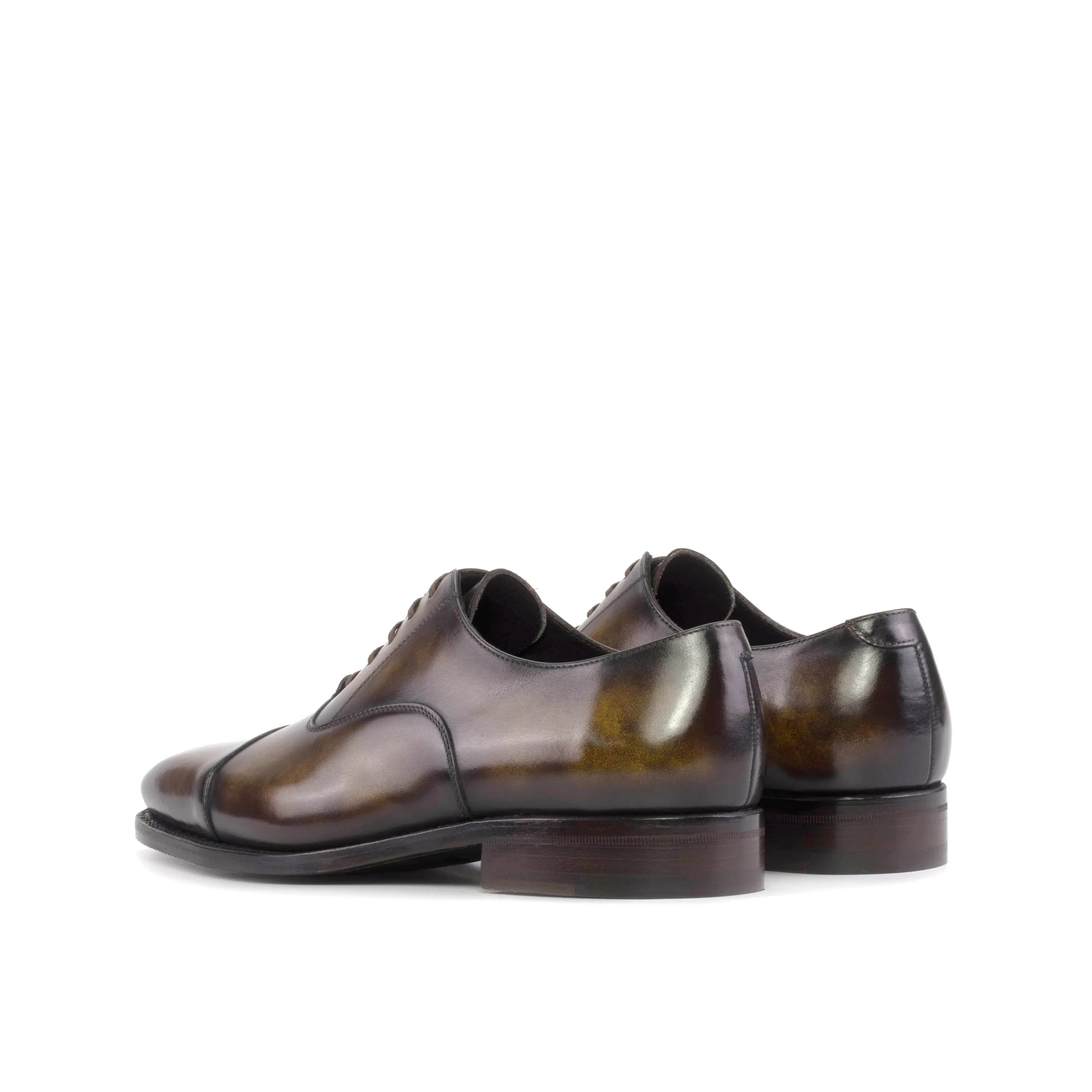 Thundro Patina Oxford shoes: pair of brown leather dress shoes