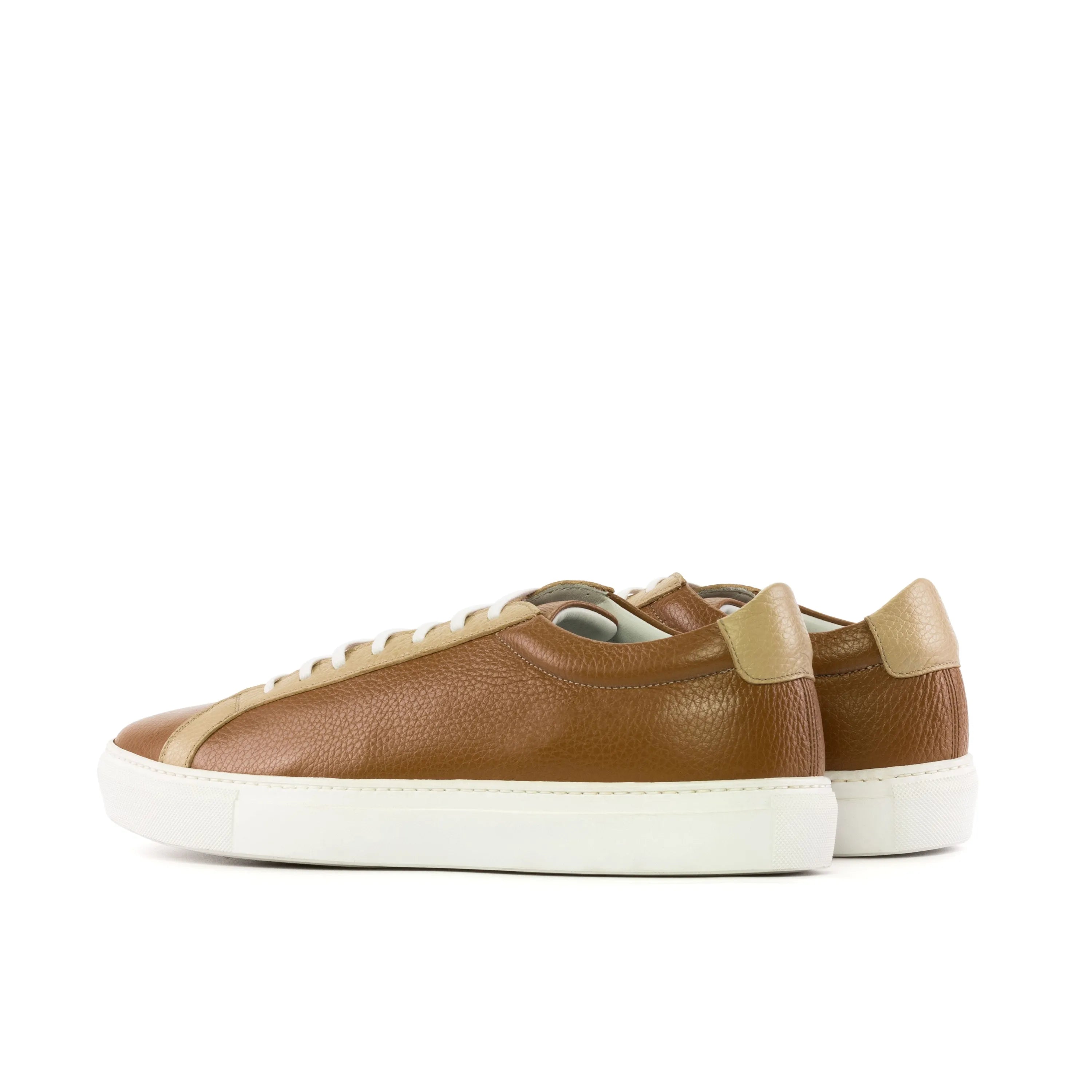 TomCruiser low kick sneaker in brown grain leather