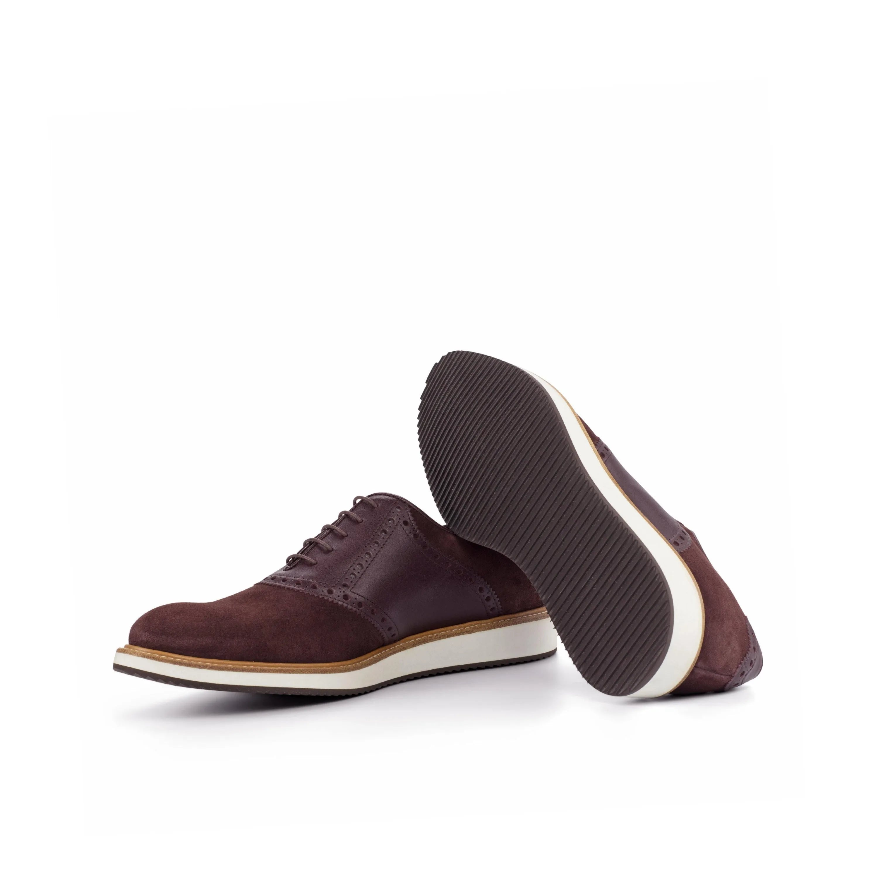 TR91 Saddle Shoes II burgundy leather and suede saddle shoes