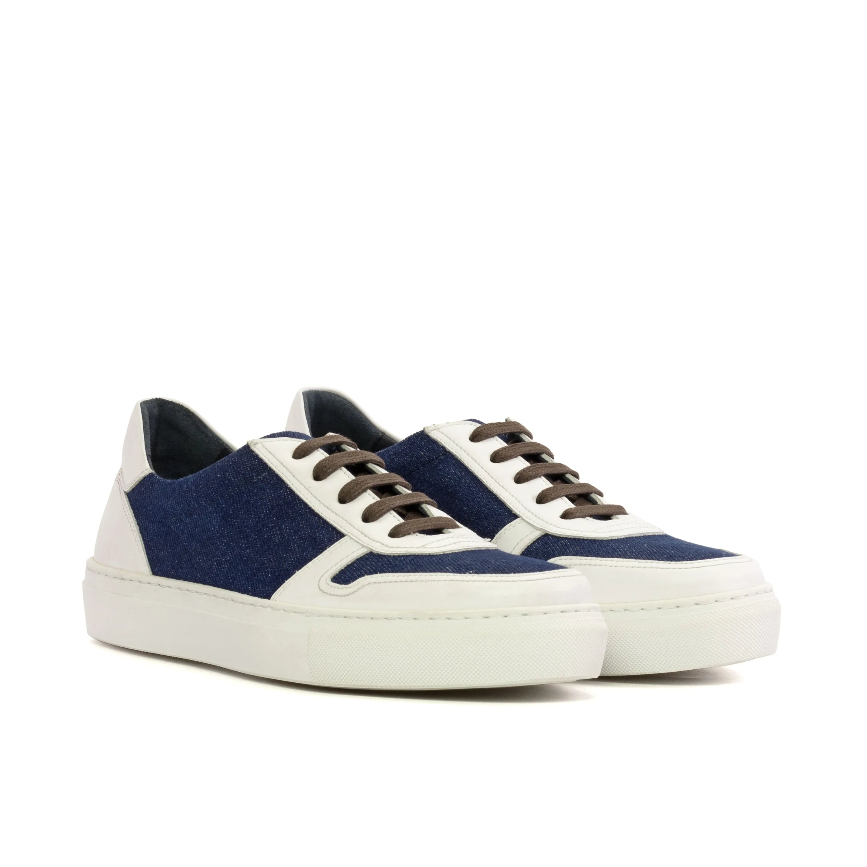 Viceroy unisex trainer sneaker in blue and white canvas with cupsole