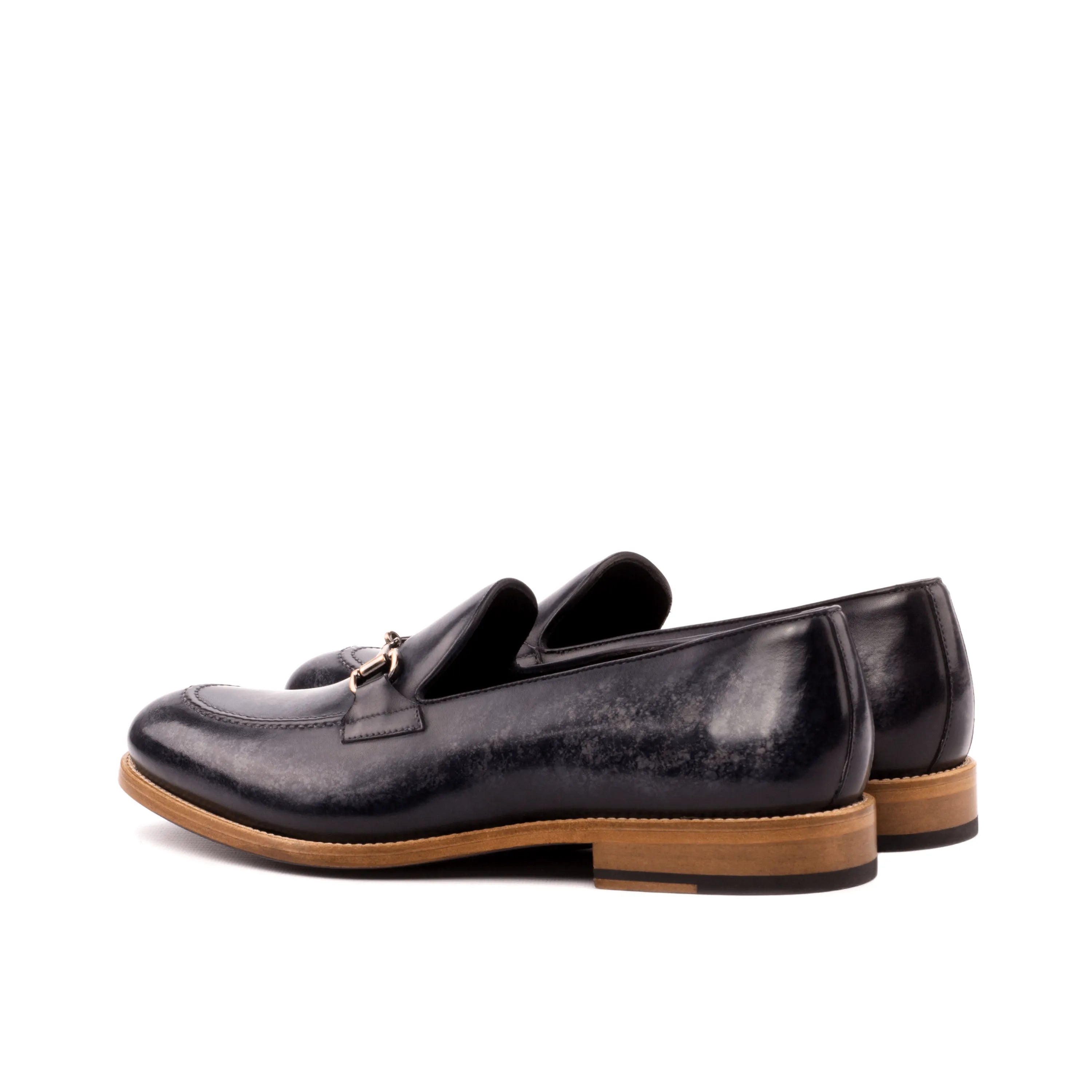 Pair of black leather Vosko Patina loafers