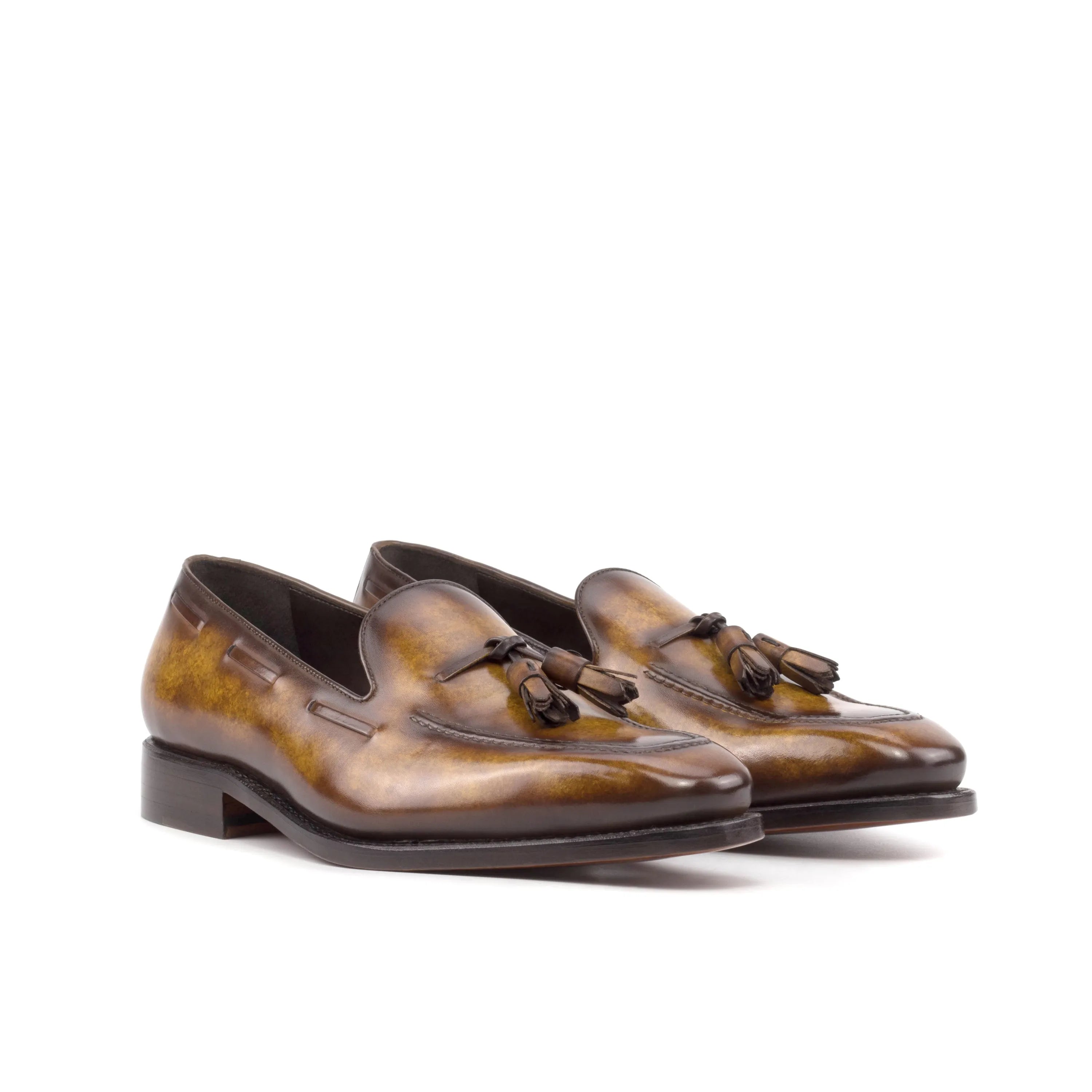 Vuala Patina loafers in brown leather with tassels
