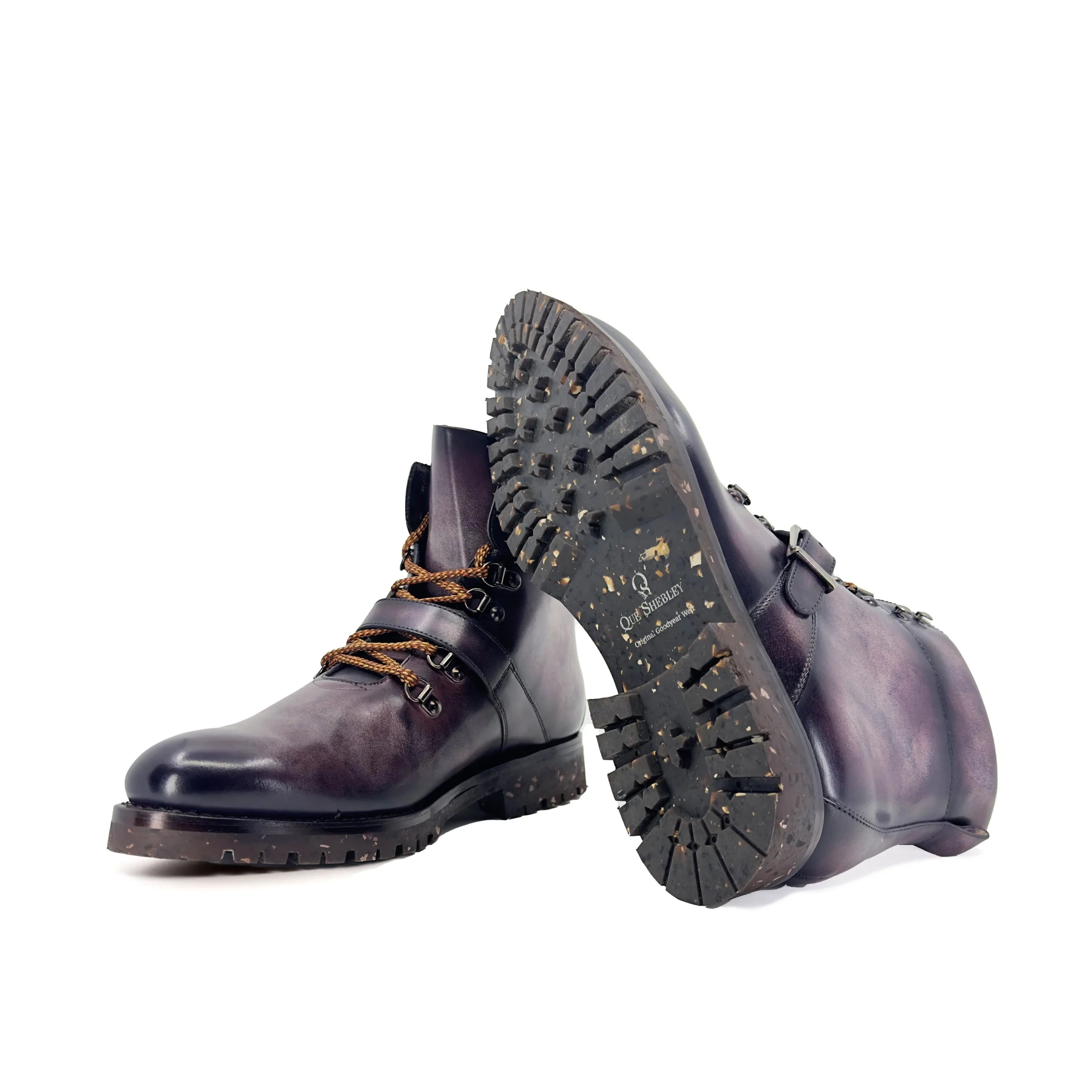 Pair of purple Winstein Patina Hiking Boots